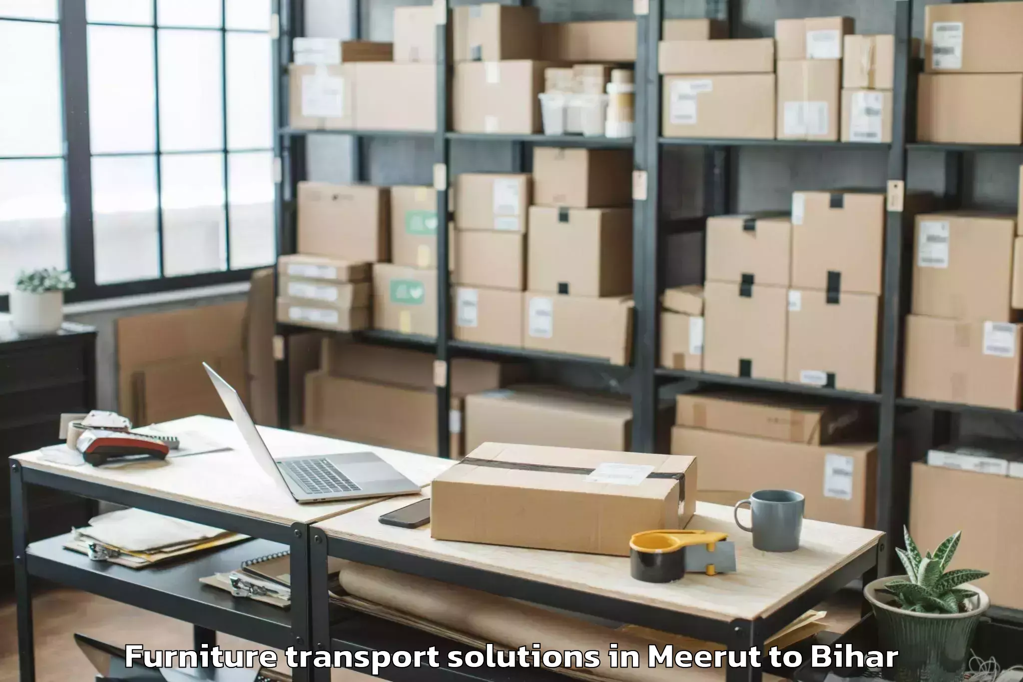 Expert Meerut to Sheosagar Furniture Transport Solutions